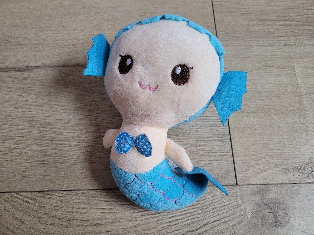 CHRIS TOYS blauwe zeemeermin knuffel ~ TH4502, Ophalen of Verzenden, Gebruikt, Blauw, Overige typen