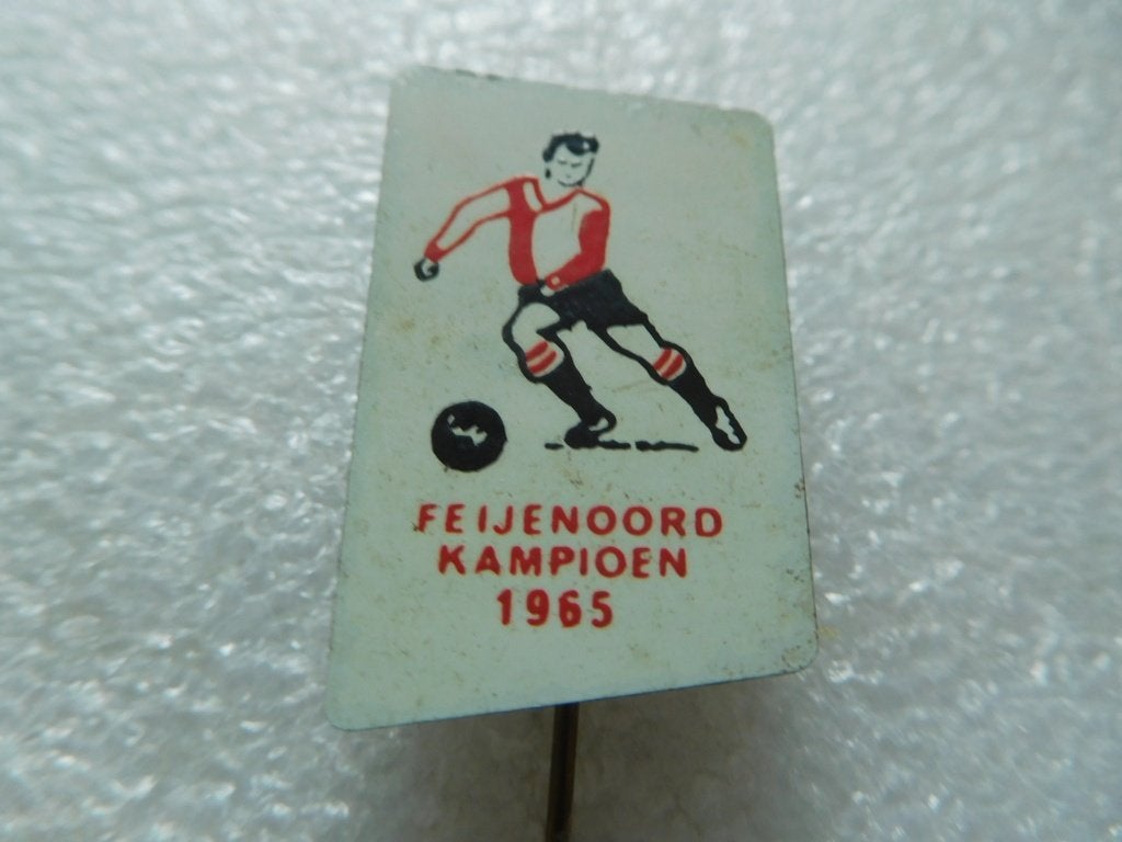 speldje Feijenoord kampioen 1965, Verzamelen, Speldjes, Pins en Buttons, Verzenden, Gebruikt, Overige onderwerpen