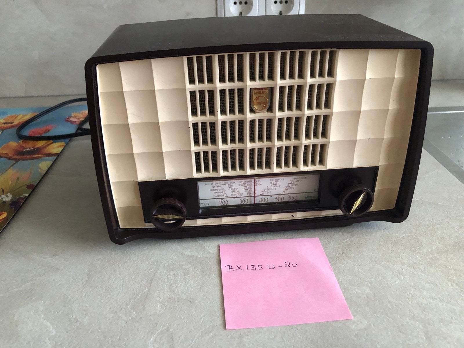 Philips BX135 U - buizenradio, Ophalen of Verzenden, Gebruikt, Transistorradio