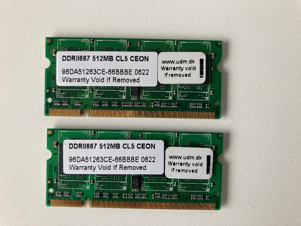DDRII667 512MB CL5 CEON, 1 GB of minder, Ophalen of Verzenden, Zo goed als nieuw, DDR2
