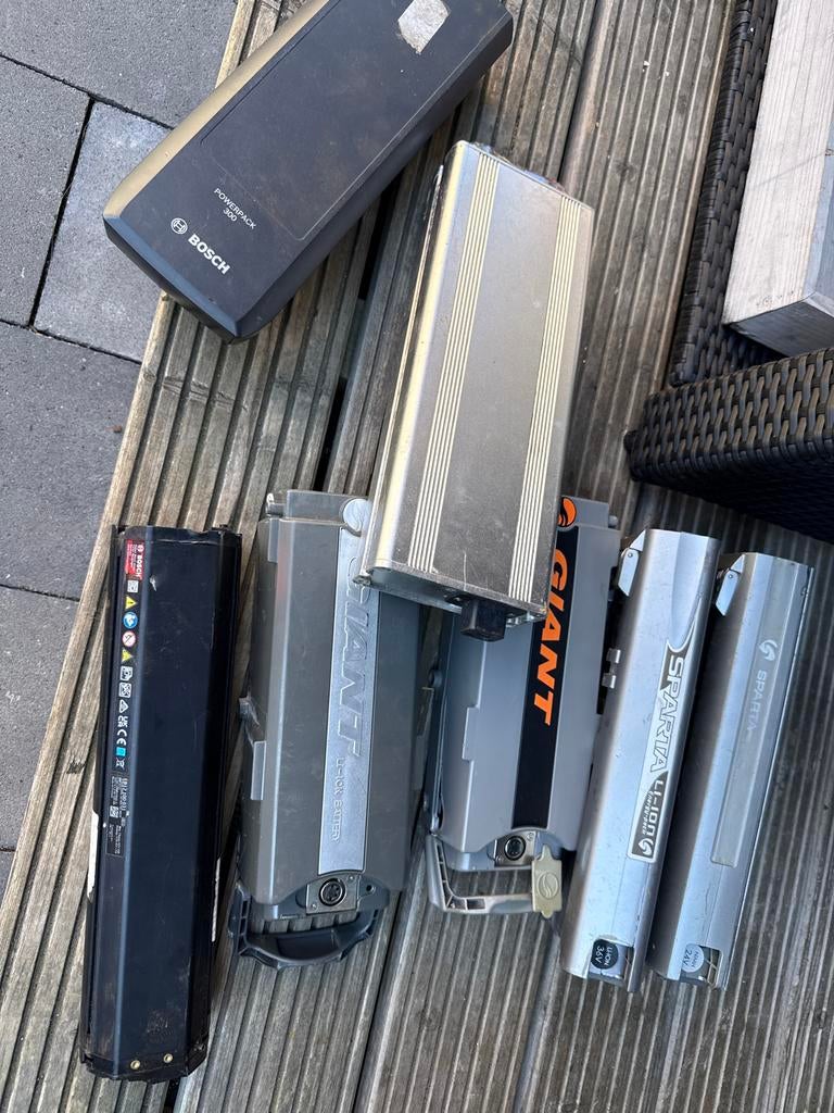 Verschillende fietsaccu's: Bosch, Giant, Sparta, Ophalen of Verzenden, Gebruikt