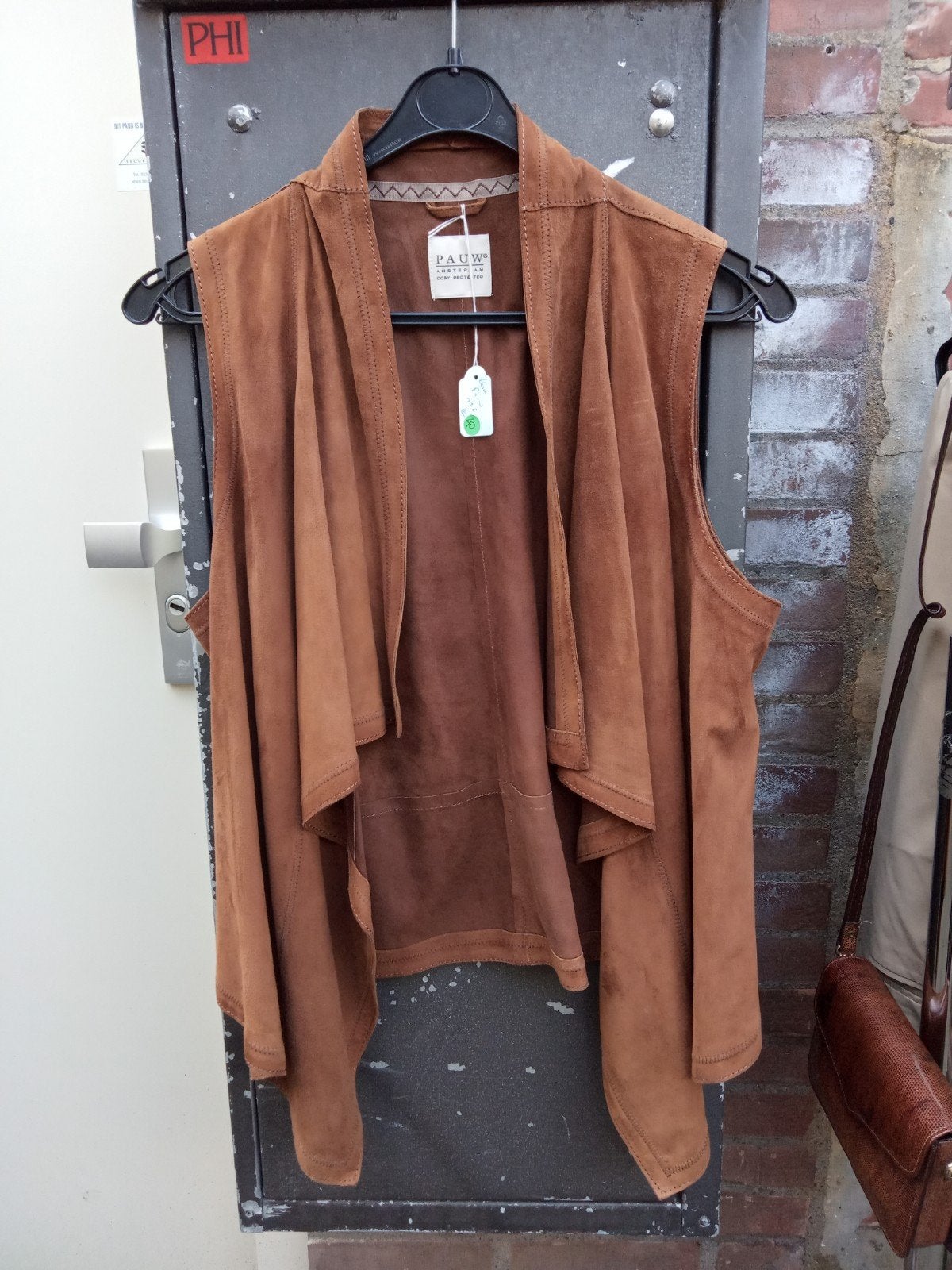 bruin suède gilet Pauw maat xs/s, Kleding | Dames, Bruin, Pauw, Ophalen of Verzenden, Zo goed als nieuw