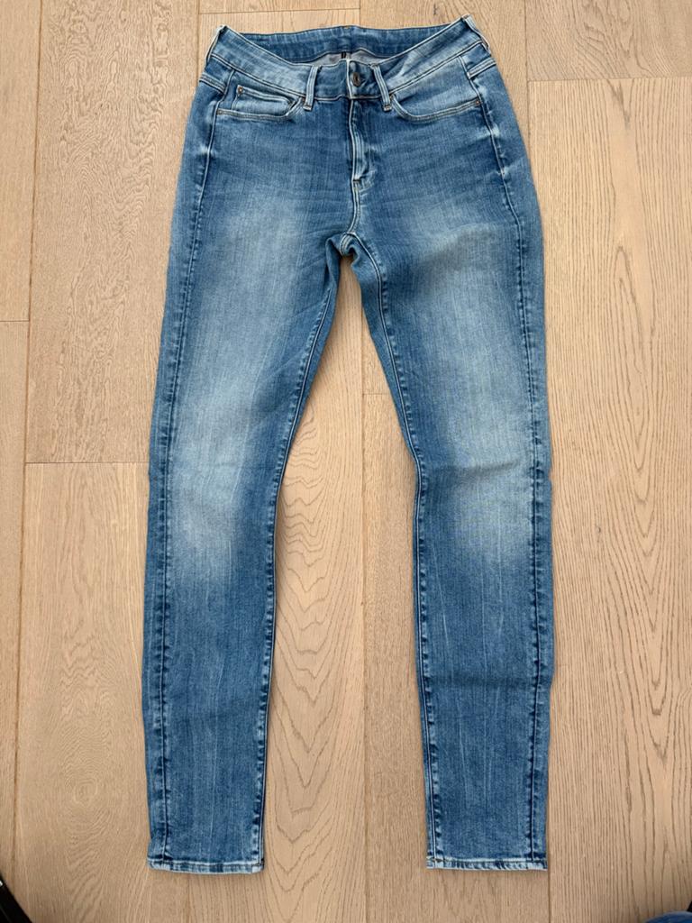 G-Star Raw 3301 Contour High Skinny Jeans W30 L34, Ophalen of Verzenden, Zo goed als nieuw, Blauw, W30 - W32 (confectie 38/40)