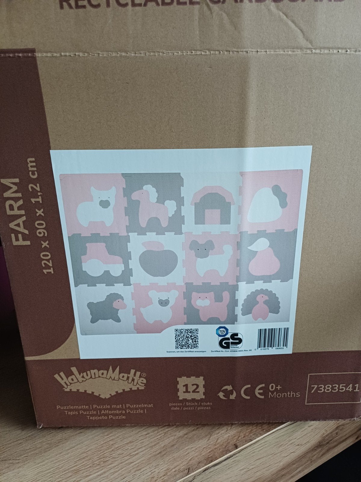 Speelmat met dieren, Ophalen, Zo goed als nieuw, Zwart, Handen en Nagels