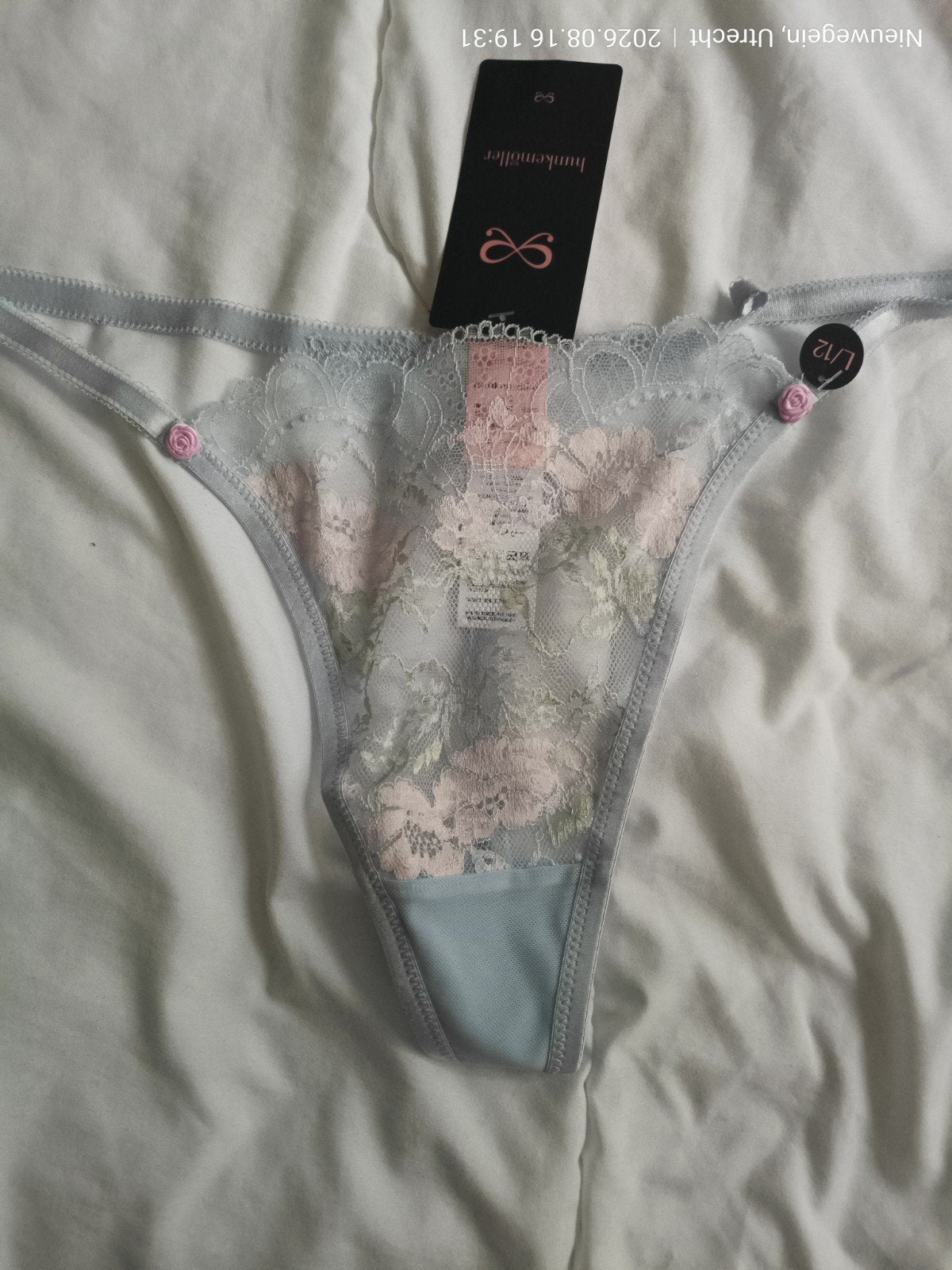 string licht Blaauw nieuw L, Hunkemöller, Ophalen of Verzenden, Blauw, String