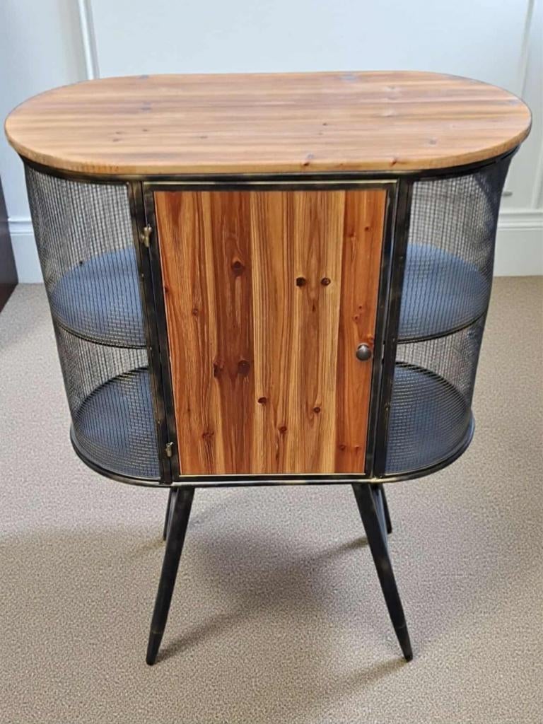 Nieuwe stoere kast van metaal & hout in een vintage look., Met deur(en), Nieuw, 50 tot 100 cm, .