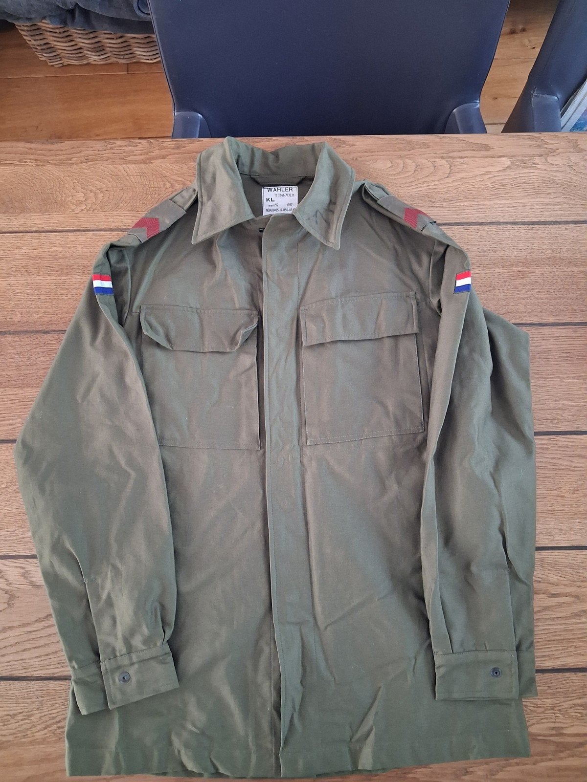 Vintage KL Wahler Gevechtstenue landmacht Jas Maat 92 1987), Verzamelen, Ophalen of Verzenden, Landmacht, Nederland, Kleding of Schoenen