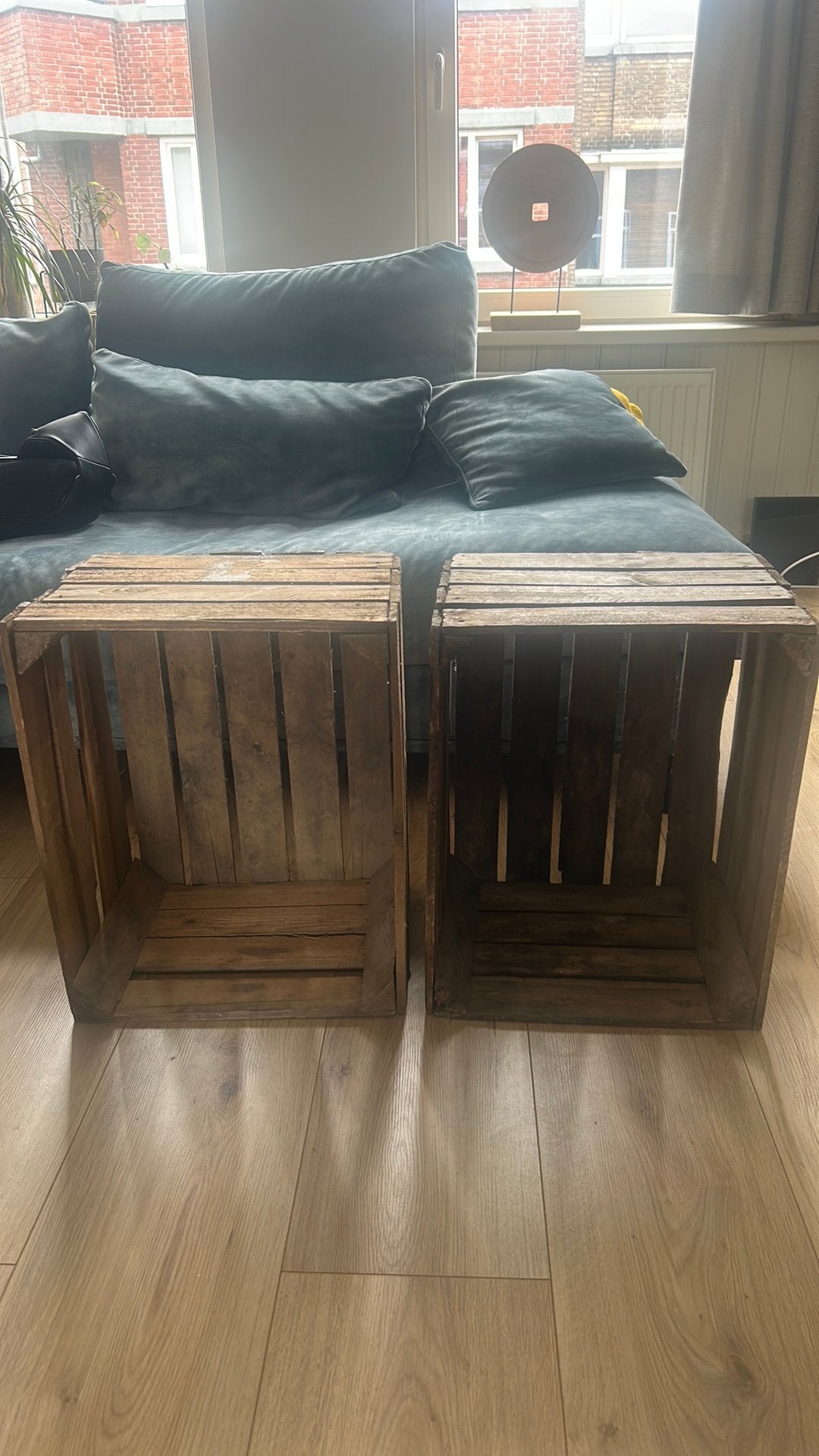 Bananen kist x2, Huis en Inrichting, Woonaccessoires | Kisten, Ophalen, Zo goed als nieuw, 50 tot 100 cm, Minder dan 50 cm