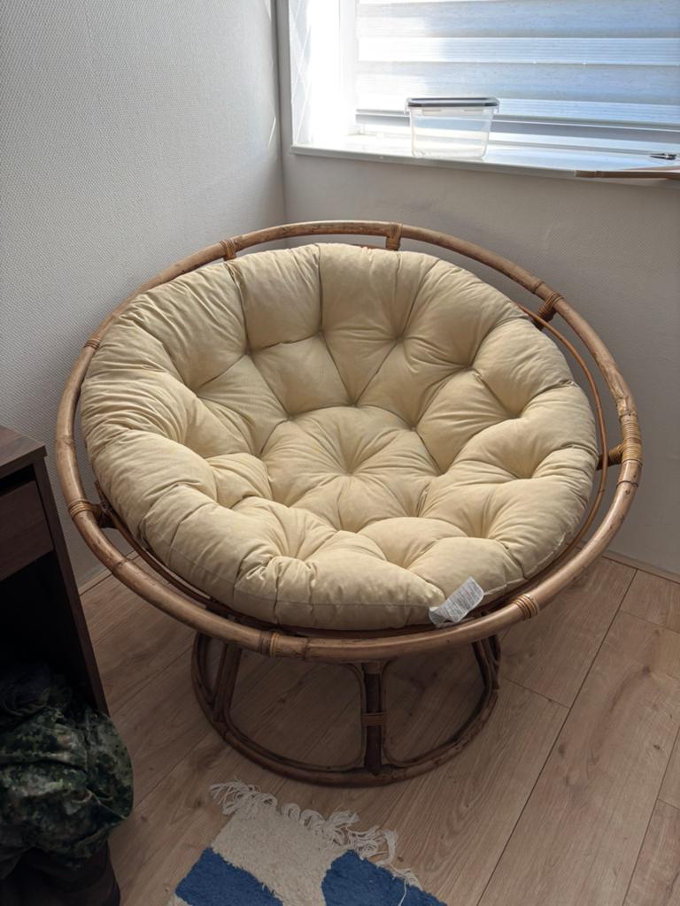 Rotan Papasan Jordrup Stoel, Ophalen, Zo goed als nieuw, Bruin, Eén