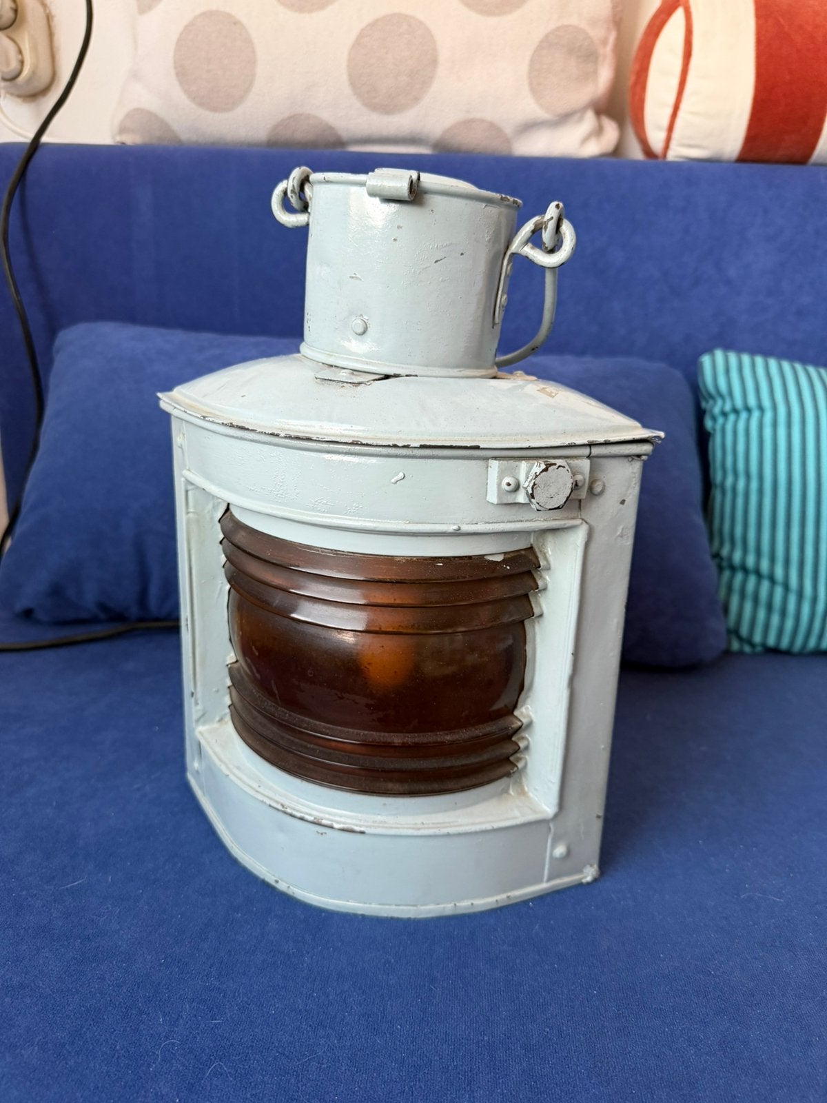 Leuke oude scherpslamp, bekijk de foto’s, Verzamelen, Ophalen of Verzenden, Gebruikt, Motorboot of Zeilboot