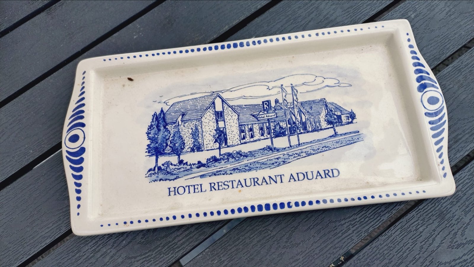 Delfts Blauw dienblad Hotel Restaurant Aduard, Ophalen