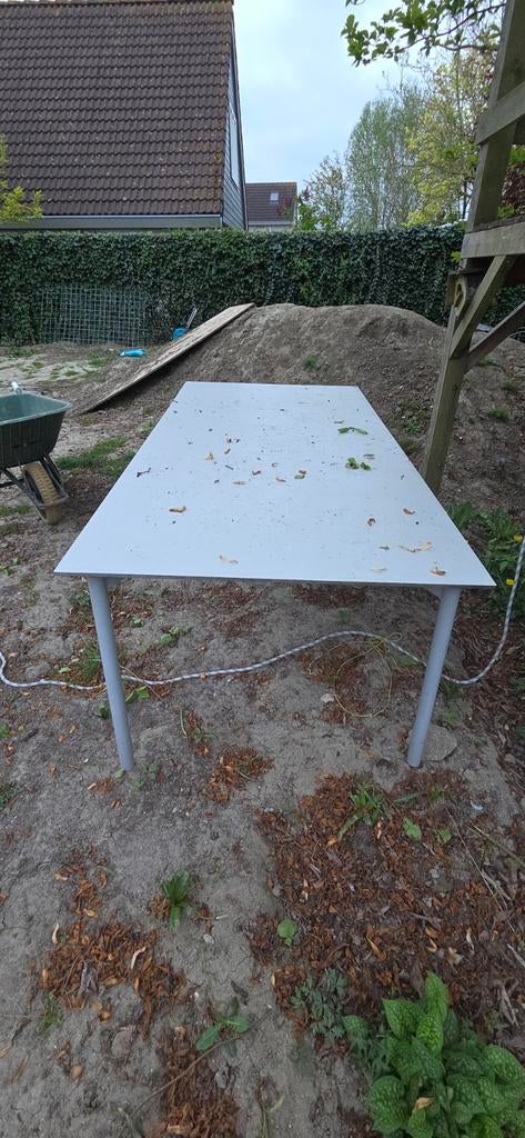 Buitentafel met HPL blad, Tuin en Terras, Ophalen, Gebruikt, Rechthoekig, Overige materialen