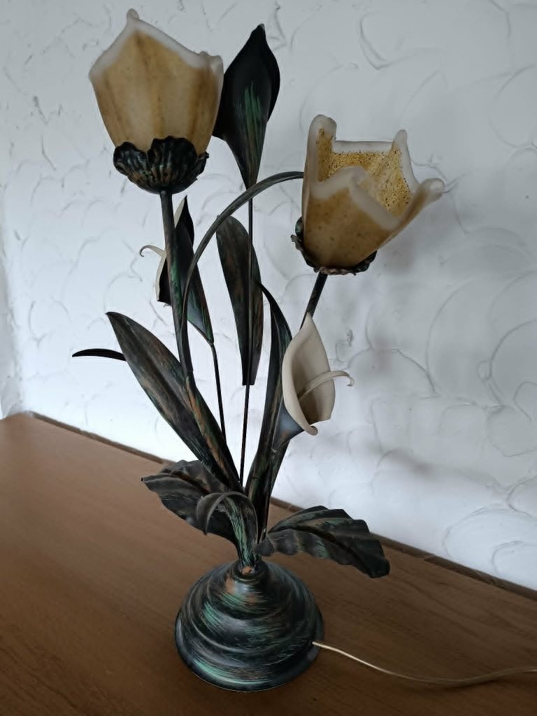 Vintage Italiaanse Hollywood Regency Tafellamp, Ophalen of Verzenden