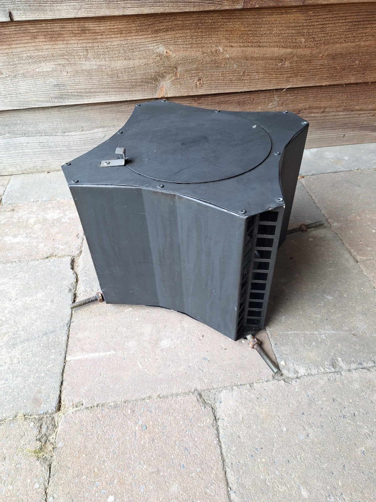 te koop Coltkap square schoorsteenkap, Ophalen, Zo goed als nieuw, Vrijstaande haard, Houthaard