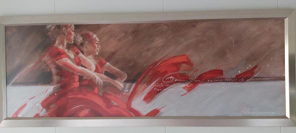 Schilderij 'Danseressen in rood' van Kitty Meijering, Antiek en Kunst, Kunst | Schilderijen | Klassiek, Ophalen of Verzenden