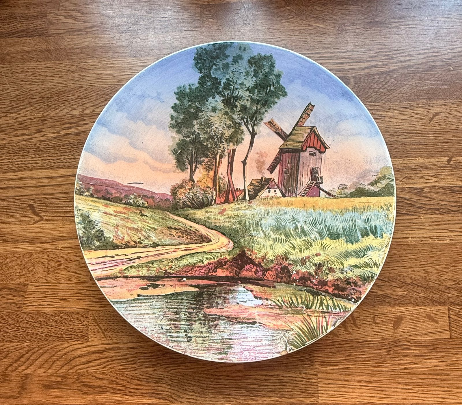 Villeroy & Boch wandbord met molenlandschap, Antiek en Kunst, Ophalen of Verzenden