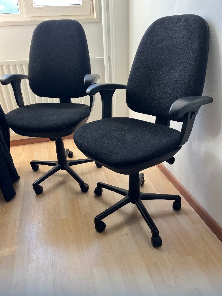 2 Bureaustoelen, Ophalen, Gebruikt, Zwart, Bureaustoel
