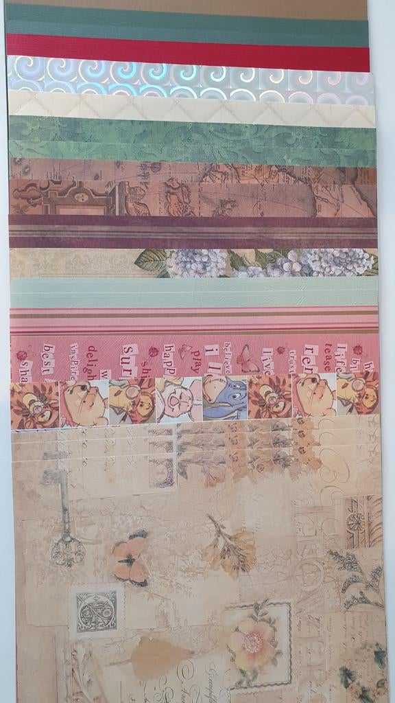 25 vellen scrapbook papier 30,5x30,5 journaling, Hobby en Vrije tijd, Scrapbooking, Ophalen of Verzenden, Nieuw, Papier of Karton