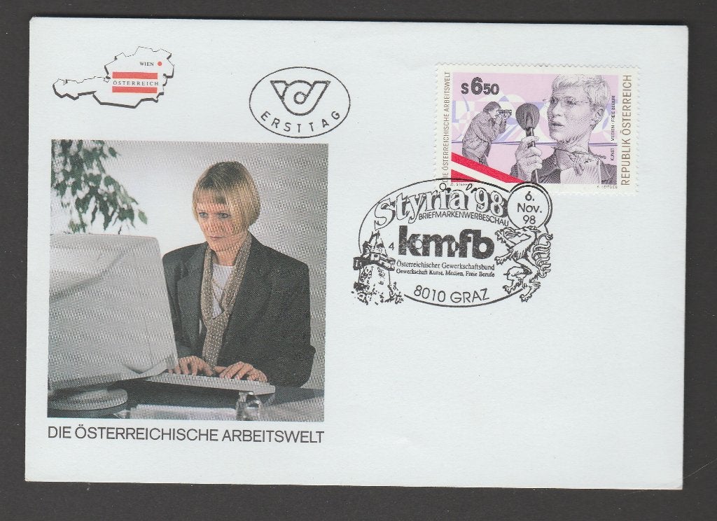 Oostenrijk - FDC Michelnr 2269 - beroepen, pers media, Verzenden, Postfris