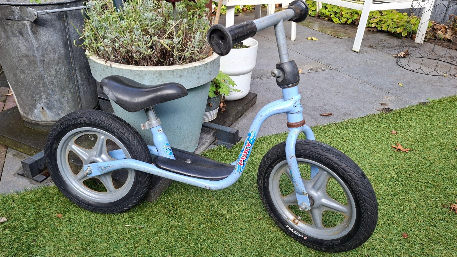 Puky loopfiets 12 inch - lichtblauw, Ophalen, Gebruikt, Minder dan 16 inch, Puky
