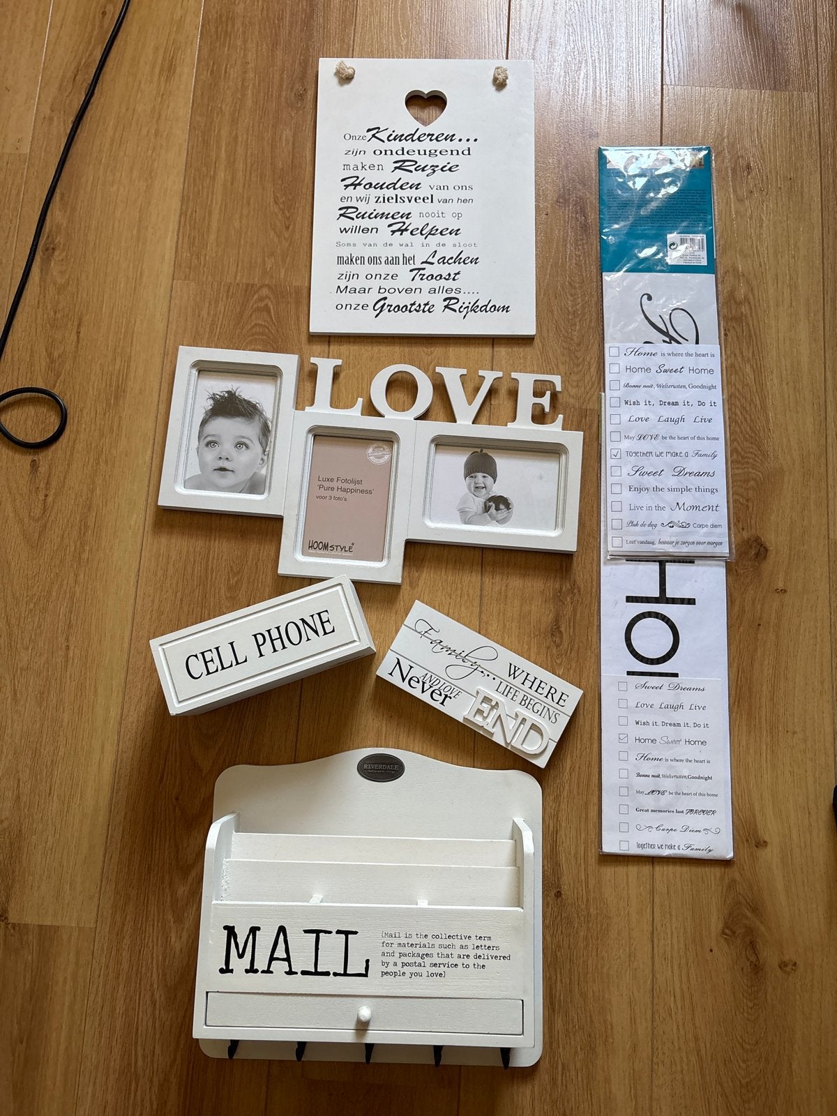 Woon accessoires, Huis en Inrichting, Woonaccessoires | Overige, Ophalen, Hout, Wit, Landelijk