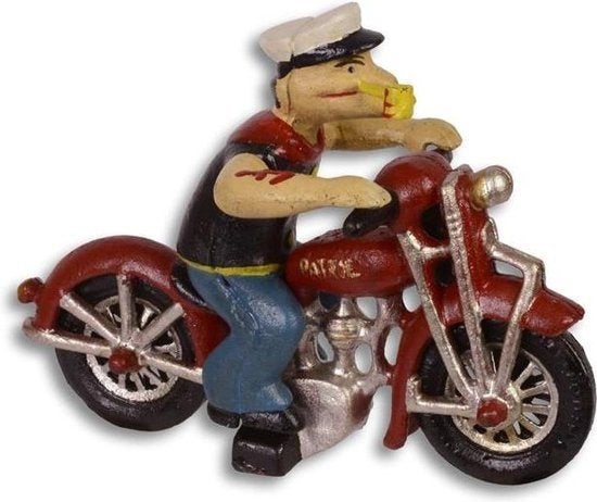 Popeye op Motorbeeldje - Vintage Stijl Decoratie, Verzamelen, Ophalen of Verzenden, Gebruikt