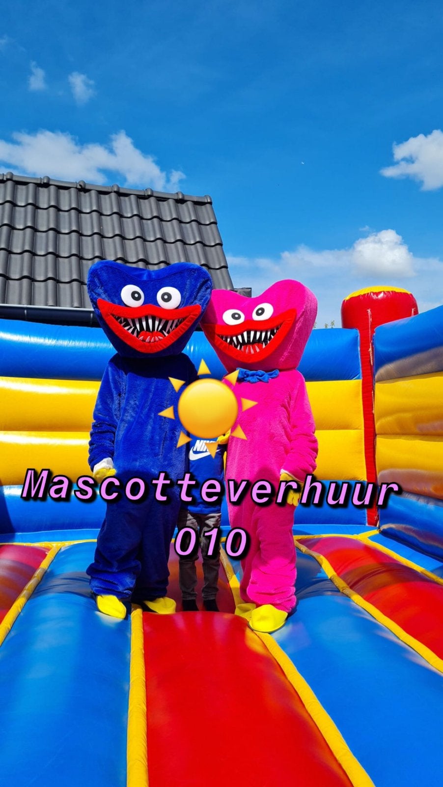 Huggy Wuggy & Kissy Missy mascottes te huur, Ophalen, Zo goed als nieuw, Verjaardag