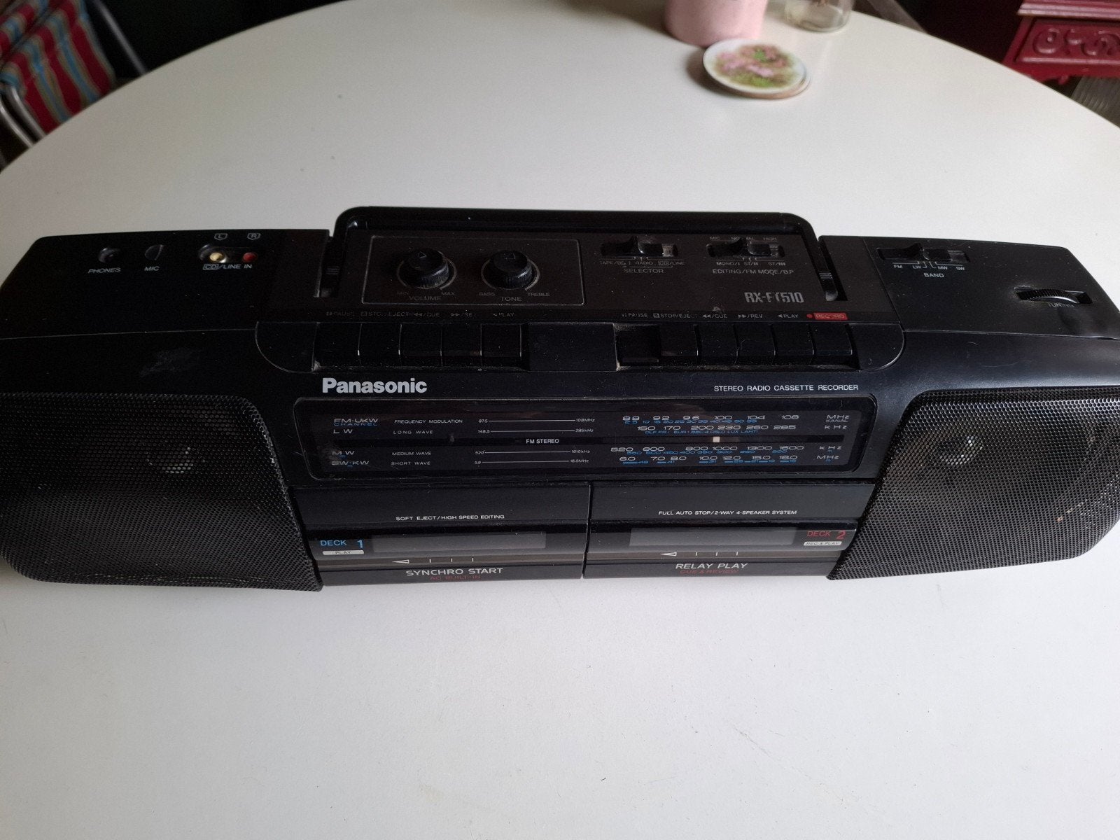 Panasonic RX-F1510 Stereo Radio Cassette Recorder, Audio, Tv en Foto, Ophalen of Verzenden, Gebruikt, Radio