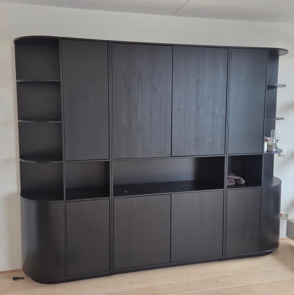 Opbergkast diepzwart WOOOD, Ophalen, 200 cm of meer, WOOOD, 50 tot 100 cm