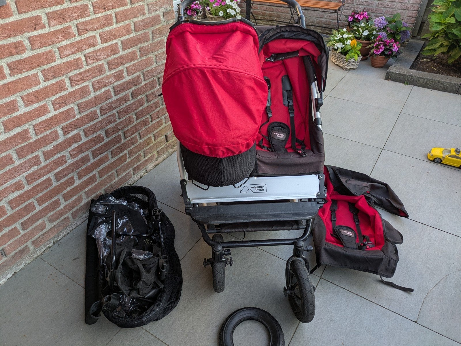 Mountain buggy duowagen voor baby en kind of twee kinderen, Gebruikt, Duowagen, Combiwagen, Ophalen