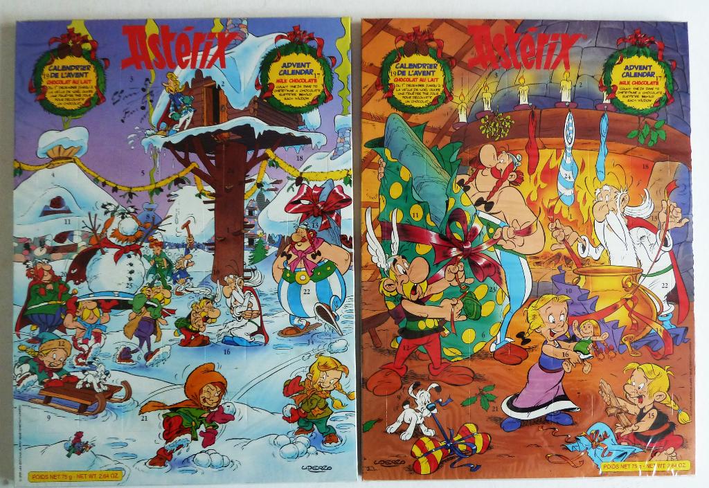 Asterix en Obelix 2 x adventskalender in seal  1995, Verzamelen, Ophalen of Verzenden, Asterix en Obelix, Zo goed als nieuw, Overige typen
