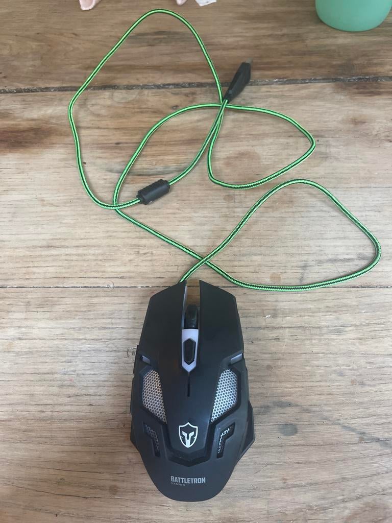 Battletron Gaming Muis - Bedraad, Zwart, Ophalen, Rechtshandig, Muis, Gaming muis