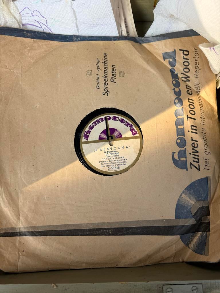 Shellac platen, Cd's en Dvd's, Vinyl | Overige Vinyl, Ophalen of Verzenden, Voor 1960, Gebruikt, 10 inch