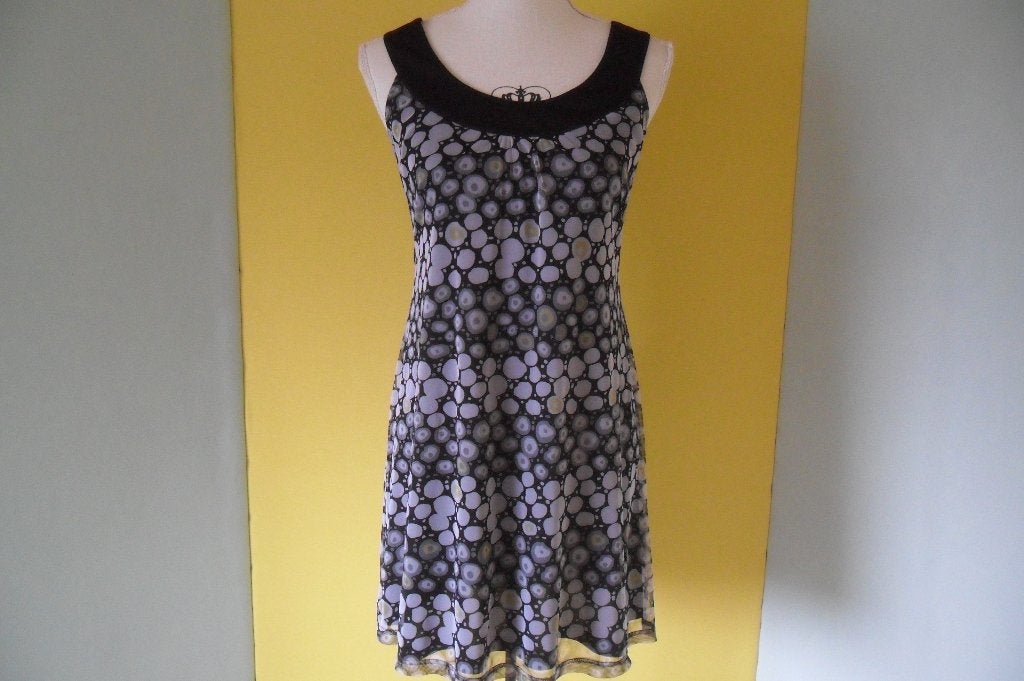 Esprit jurk maat S met retro printje., Kleding | Dames, Overige kleuren, Verzenden, Zo goed als nieuw, Maat 36 (S)