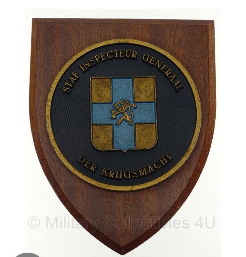 Houten bordje /embleem, Ophalen of Verzenden, Tweede Wereldoorlog, Gelezen, Landmacht