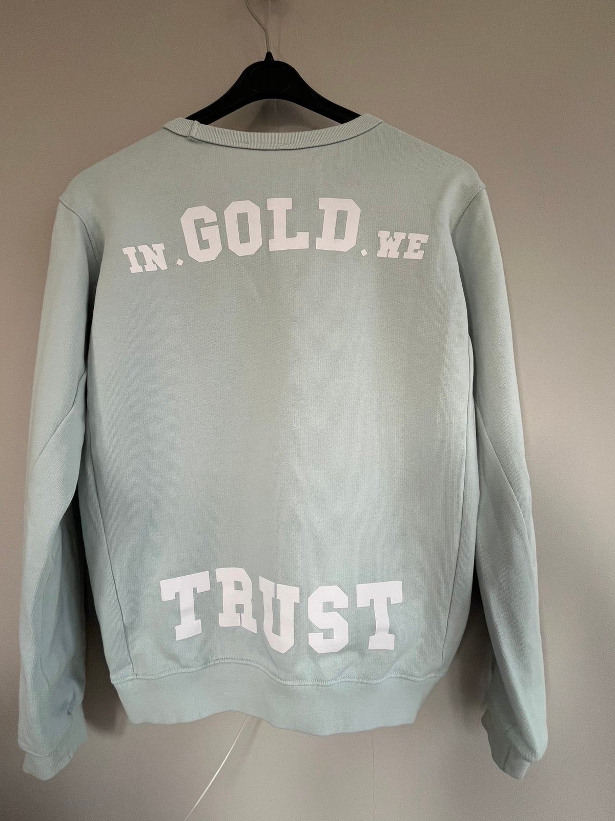 In Gold we Trust sweater lichtblauw 164, zgan, Trui of Vest, Ophalen of Verzenden, Zo goed als nieuw, In Gold We Trust