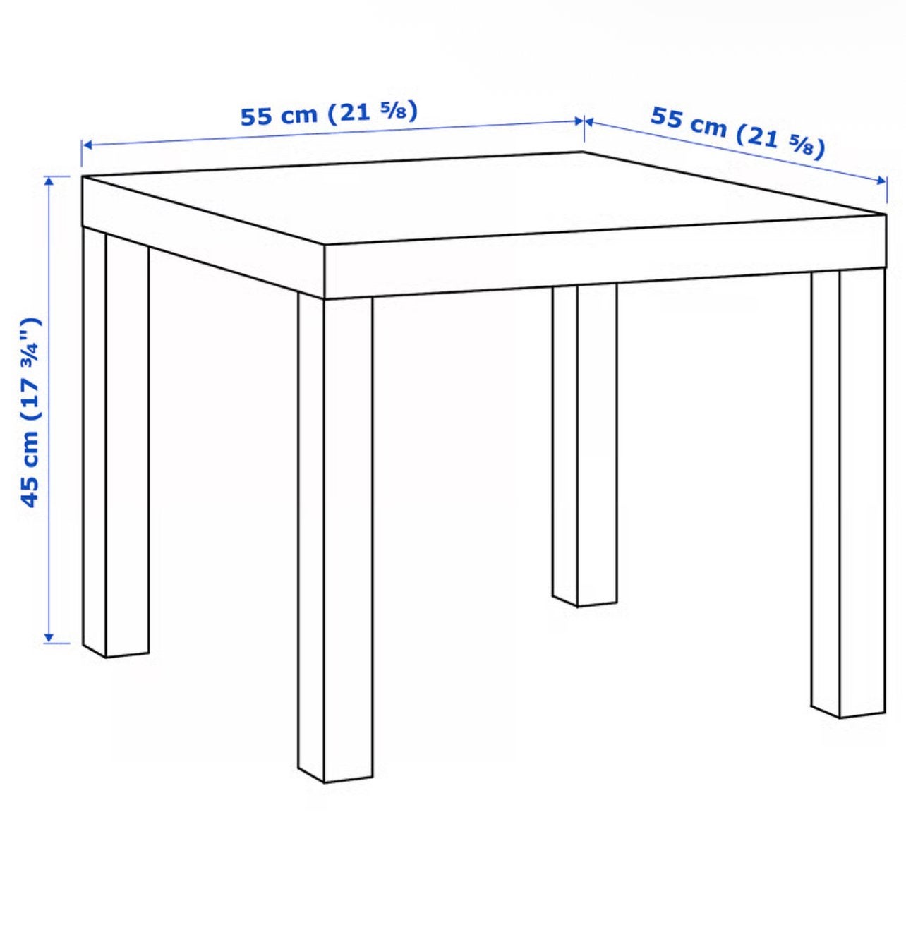 Ikea LACK bijzettafel wit - 55x55 cm, Huis en Inrichting, Tafels | Bijzettafels, Ophalen, Minder dan 45 cm, Gebruikt, Vierkant