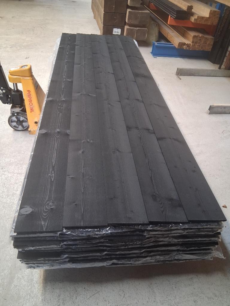 Zweeds Rabat Zwart gespoten, Tuin en Terras, Palen, Balken en Planken, Ophalen, Nieuw, 250 cm of meer, Planken