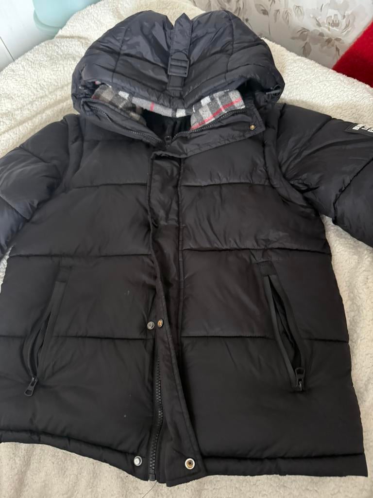 Burberry reversible puffer jas zwart / check maat S, Kleding | Heren, Jassen | Winter, Verzenden