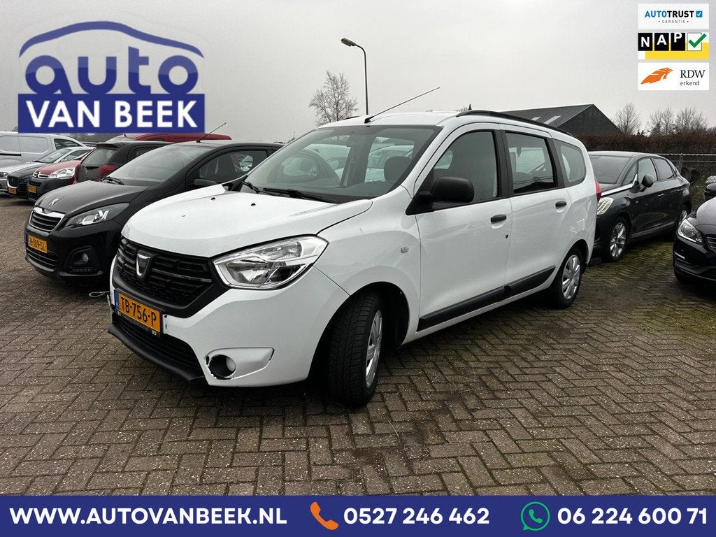 Dacia Lodgy 1.2 TCe Ambiance 7p.|Defect|Export, Auto diversen, Schadeauto's, Dacia, Handgeschakeld, Benzine, MPV, Wit