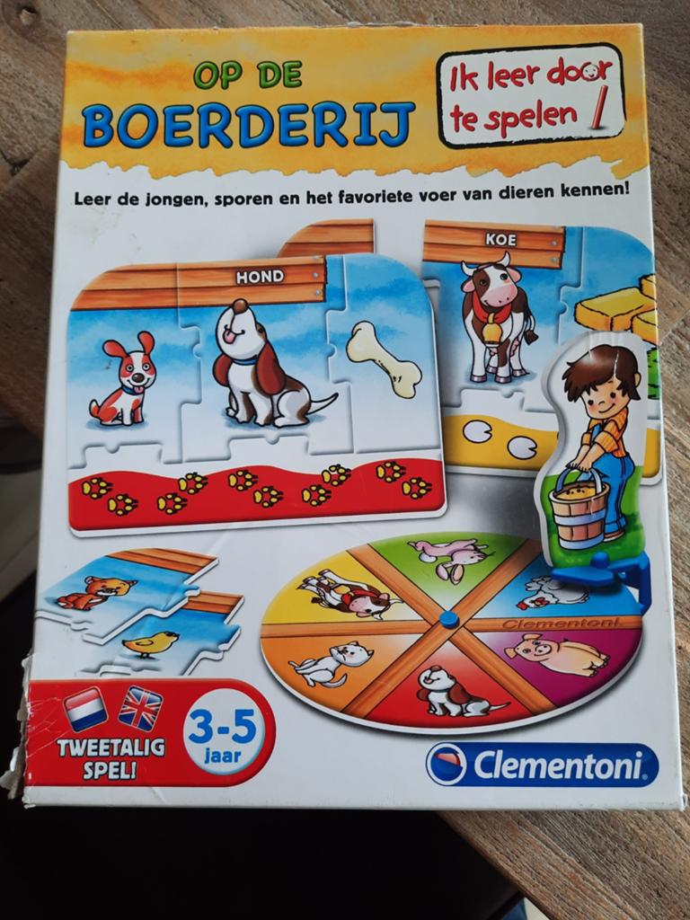 Clementoni 2 spellen in 1, spel en puzzels, cijfers leren, Ophalen of Verzenden, Gebruikt, Puzzelen