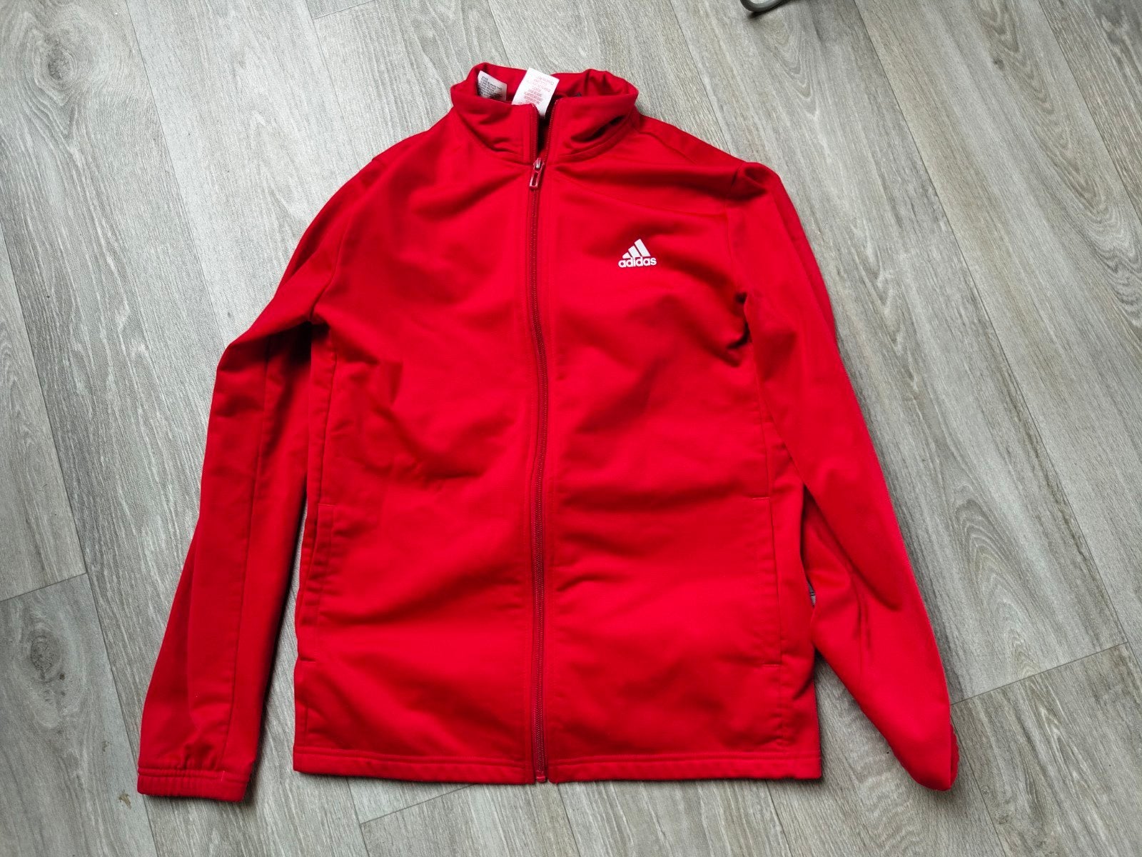 Adidas rood trainingsjack maat 164, Ophalen of Verzenden, Gebruikt, Adidas, Jongen of Meisje