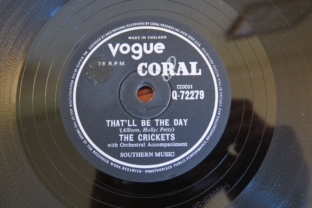 Buddy Holly That'll be the day 78rpm 78 toeren wurlizter pop, Cd's en Dvd's, Vinyl | Rock, Ophalen of Verzenden, Voor 1960, Gebruikt