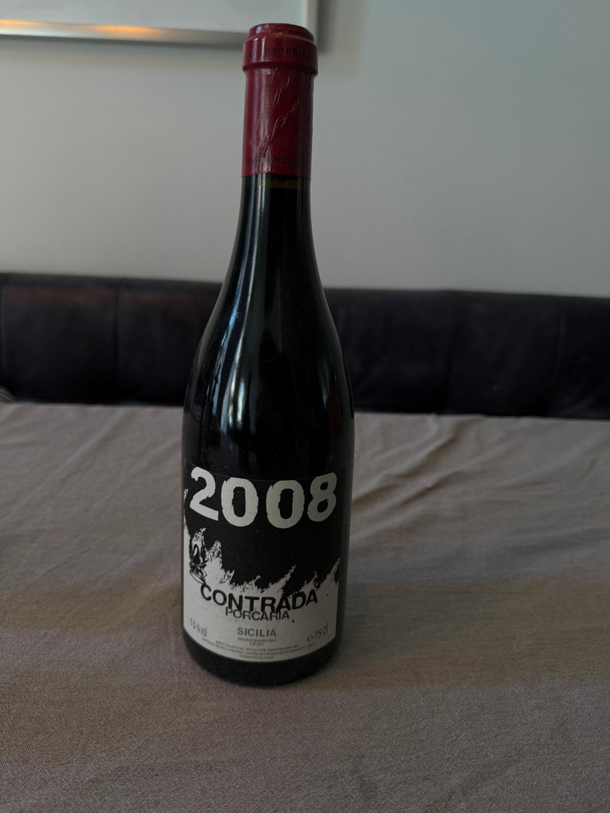 2008 Passopisciaro Contrada P Porcaria Terre Siciliane, Verzamelen, Ophalen of Verzenden, Zo goed als nieuw, Frankrijk, Rode wijn