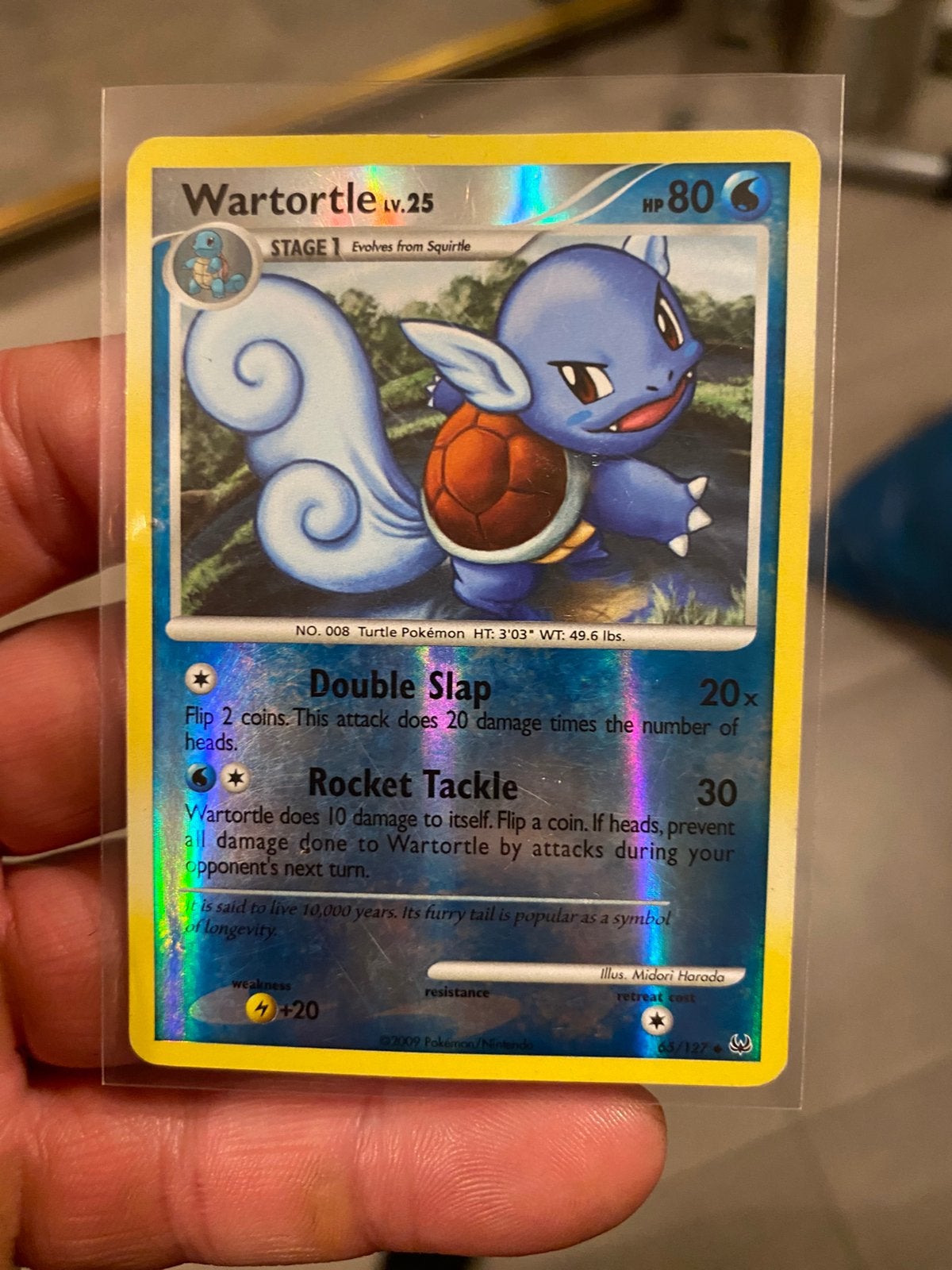Vintage Wartortle reverse holo, Verzenden, Zo goed als nieuw
