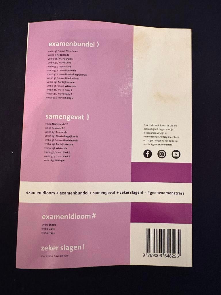 Examenbundel Biologie vmbo-gt/mavo 2023/2024, Ophalen of Verzenden, Zo goed als nieuw, VMBO, Biologie