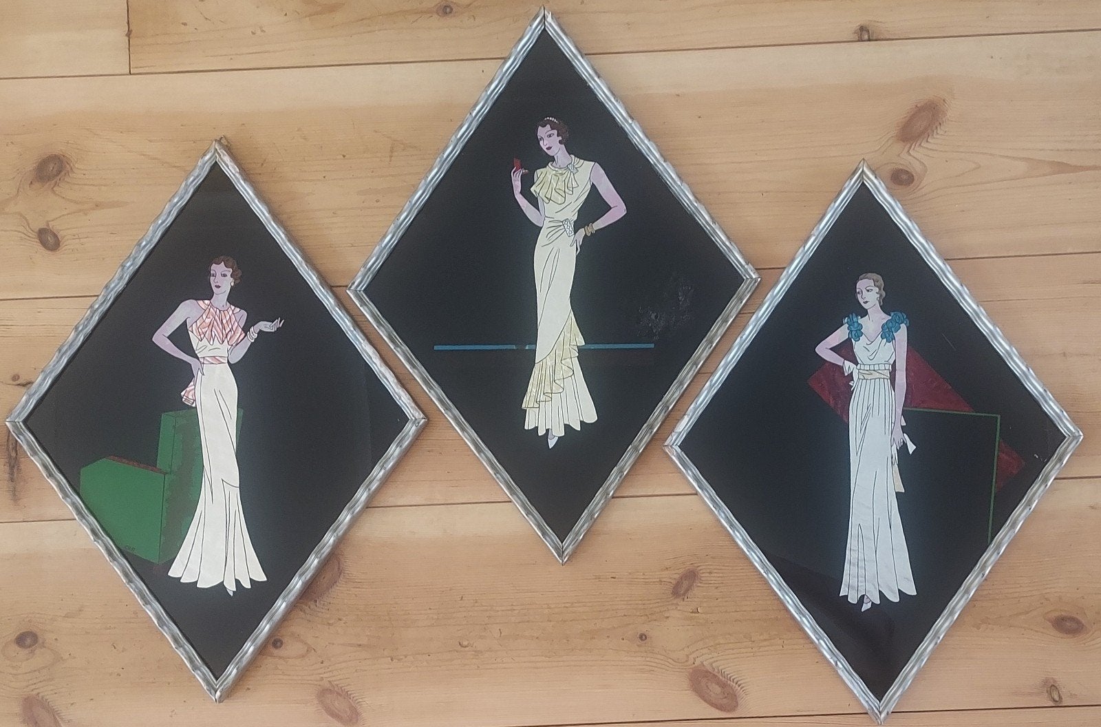 Art deco pochoirs mode-illustraties Charles Plessard, Ophalen