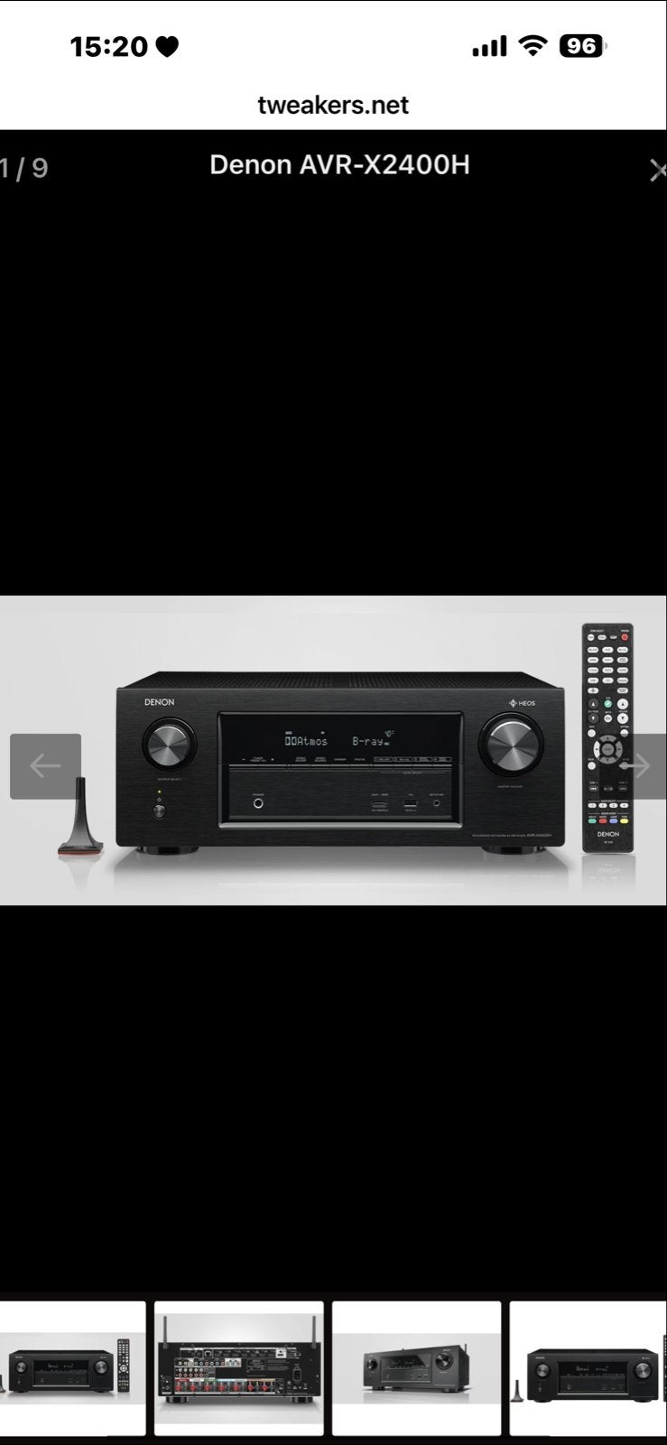 DENON AVR X 2400 H versterker - Zo goed als nieuw, Ophalen, Denon, Zo goed als nieuw, 120 watt of meer