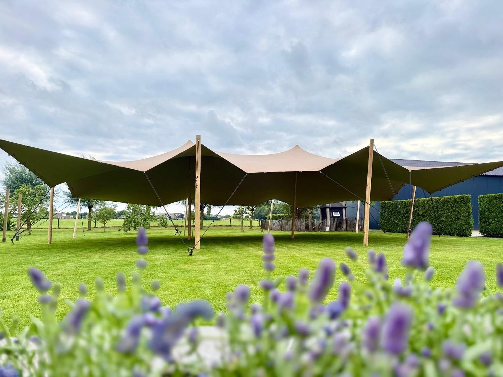 te huur stretchtent 5x5.5 voor 295,-, Ophalen, Stretchtent, Opvouwbaar, Overige typen