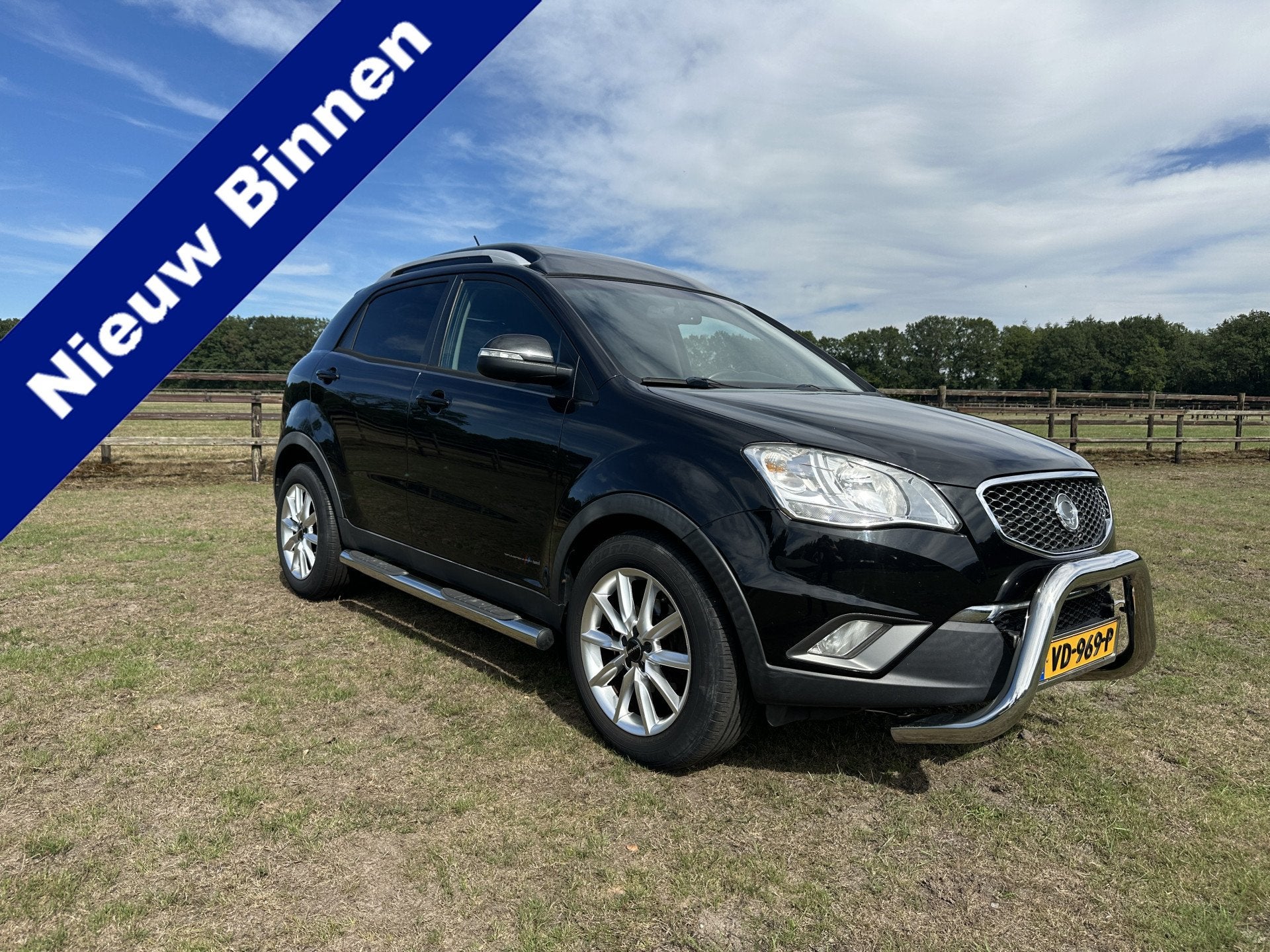 SsangYong Korando 2.0 XDI '13 4x4 GRIJS KENTEKEN Marge 2000K, Gebruikt, Zwart, 4 cilinders, 150 pk
